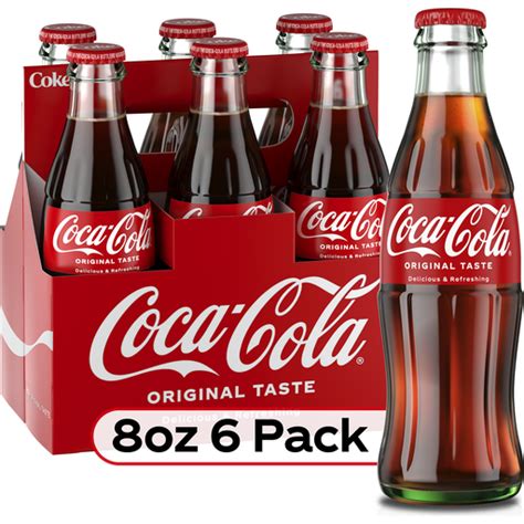 6 pack coca cola glass bottles